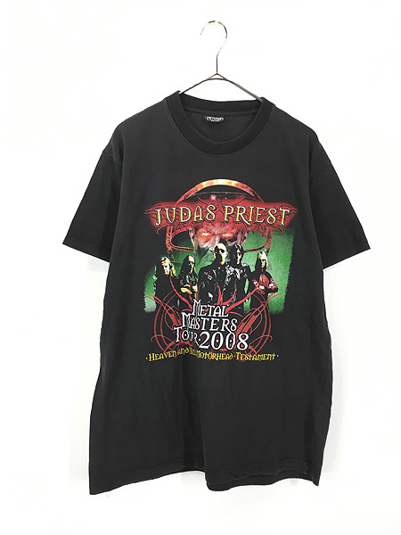 古着 00s Judas Priest 「METAL MASTHRS TOUR 2008」 ツアー ヘヴィ メタル ロック バンド Ｔシャツ L 古着_画像1