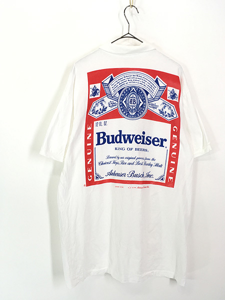 古着 90s USA製 Budweiser バドワイザー ビール 企業 ロゴ ポロシャツ XL 古着_画像4