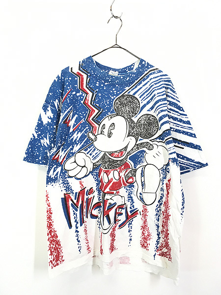 春新作の ミッキー Mickey Disney USA製 90s 古着 オールオーバー 古着