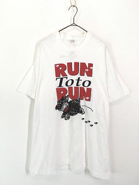 古着 90s USA製 The Wizard Of Oz オズの魔法使い 「RUN To to RUN」 トト Tシャツ XL 古着