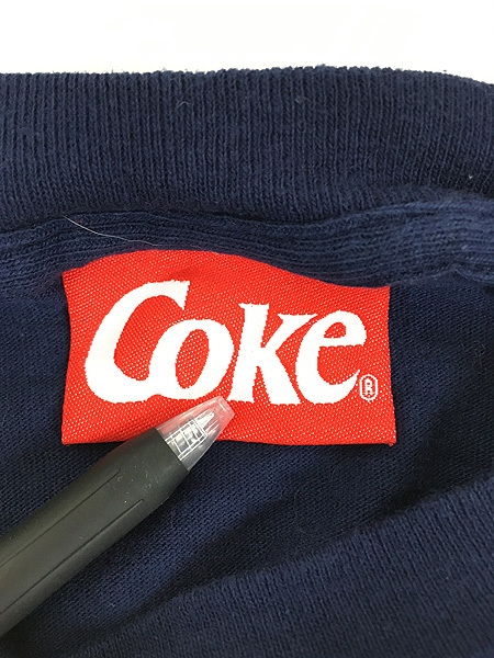 古着 90s USA製 Coca Cola コーラ ウエスタン ハット シロクマ ドリンク 企業 Tシャツ L 古着_画像6