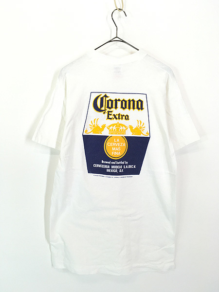 古着 90s USA製 Corona Extra コロナ ビール 企業 発泡 プリント Tシャツ M 古着_画像4