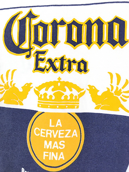 古着 90s USA製 Corona Extra コロナ ビール 企業 発泡 プリント Tシャツ M 古着_画像5