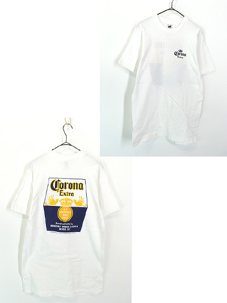 古着 90s USA製 Corona Extra コロナ ビール 企業 発泡 プリント Tシャツ M 古着_画像1