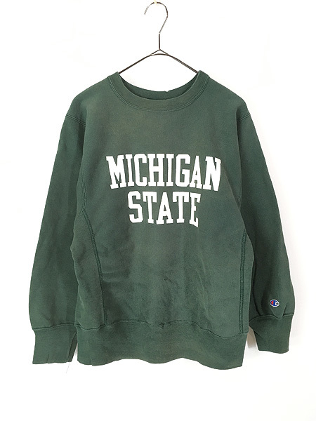 レディース 古着 80s Champion Reverse Weave 「MICHIGAN STATE」 2段