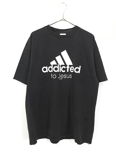 古着 00s addicted to jesus パフォーマンス ロゴ Tシャツ XL 古着_画像1