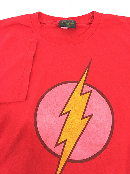 古着 90s USA製 DC Comic The Flash フラッシュ サンダー マーク アメコミ ヒーロー Tシャツ M 古着_画像4