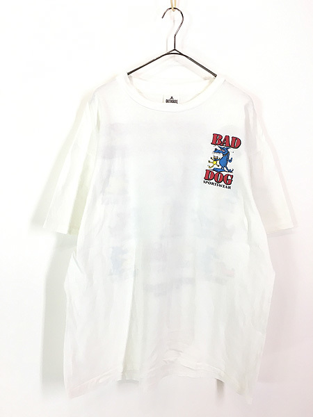 古着 90s USA製 Bad Dog's Guide To Bitches 犬 アニマル シュール ポップ アート Tシャツ XL 古着_画像2