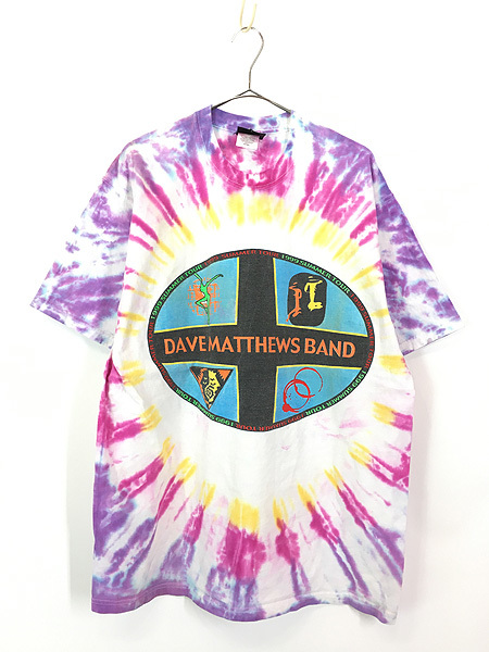古着 90s Dave Matthews Band 「Summer Tour 1999」 ツアー オルタナ ロック バンド タイダイ Tシャツ XL 古着