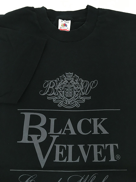 古着 90s USA製 BLACK VELVET カナディアン ウイスキー アルコール 企業 Tシャツ XL 美品!! 古着_画像4