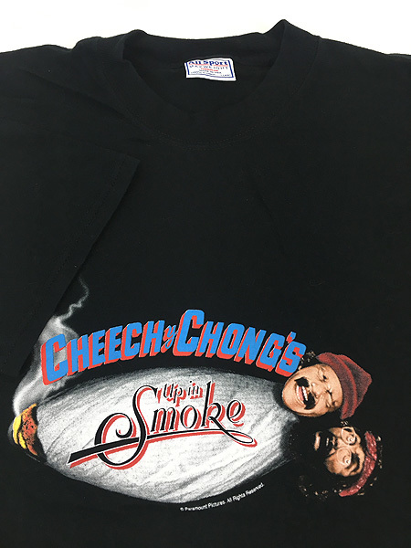 古着 USA製 Cheech & Chong 「Up in Smoke」 マリファナ コメディ ムービー Tシャツ L 古着_画像4