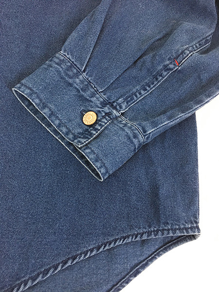 古着 90s Levi's Red Tab 100% コットン ブルー デニム シャツ XL 古着_画像5