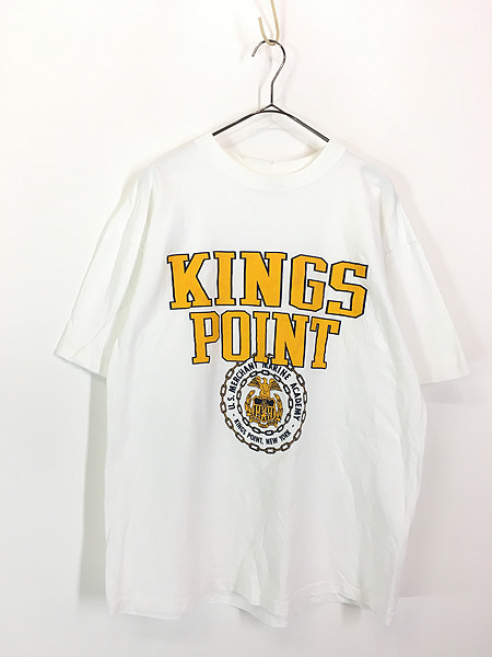 古着 90s USA製 「KINGS POINT」 3段 ミリタリー ヘビー Tシャツ L 古着