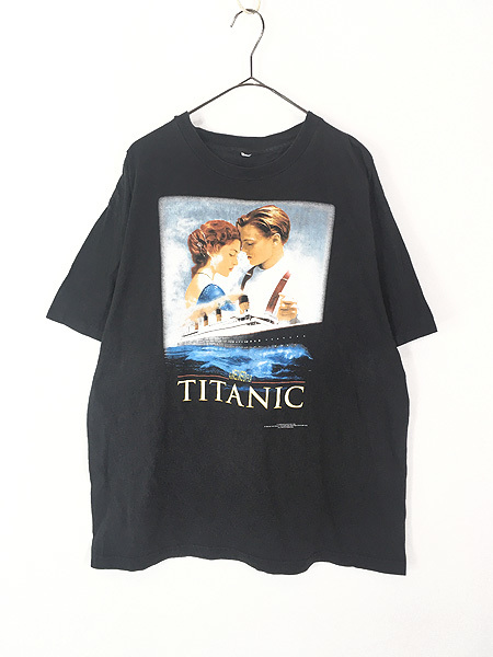 古着 90s USA製 A James Cameron Film TITANIC タイタニック アート ムービー Tシャツ XL位 古着_画像1