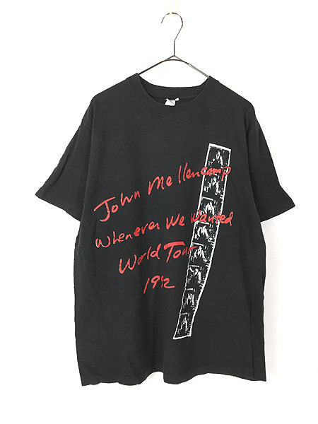 てなグッズや ミュージック ロック ツアー Wanted」 We 「Whenever Mellencamp John フランス製 90s 古着 Tシャツ 古着 XL その他