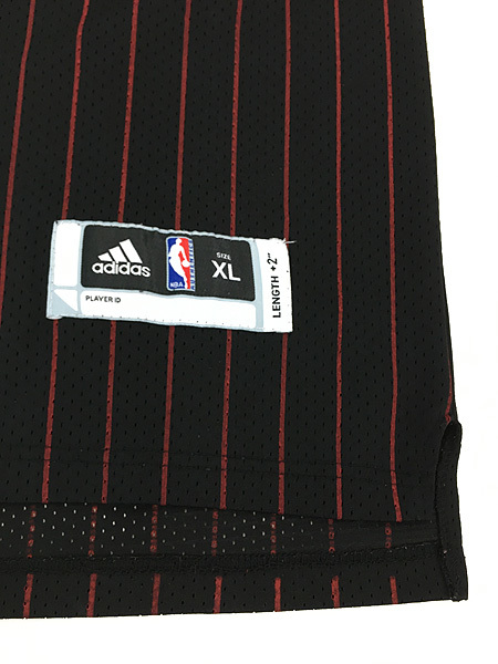  old clothes adidas made NBA Chicago BULLSbruzNo1 [Derrick Rose] stripe mesh tank top XL old clothes 