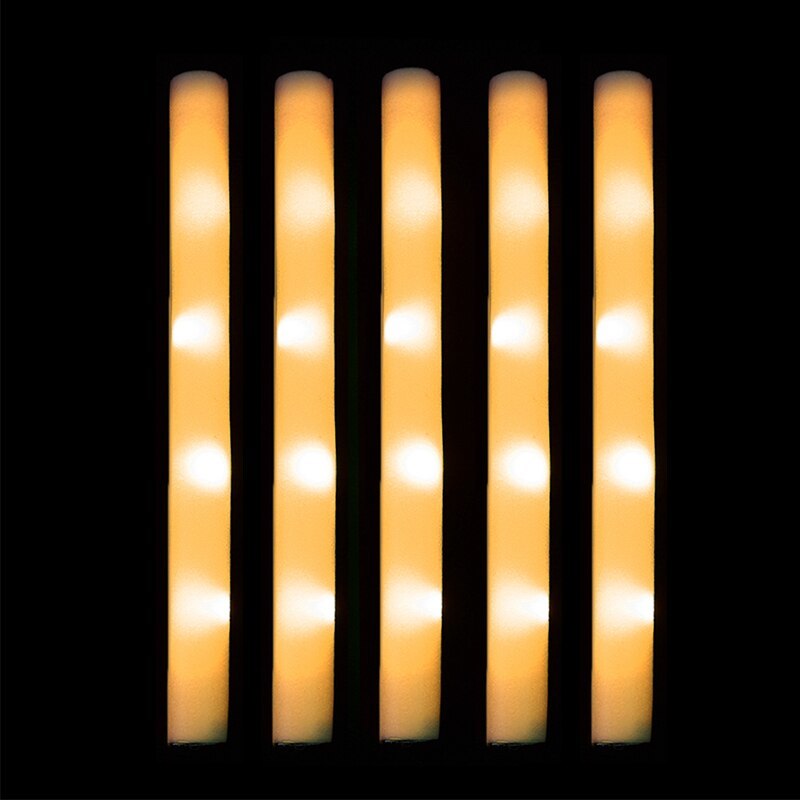 カラフル　LEDスティック　蛍光　パーティー　推し活　ライブ　Yellow- Always on　5 PCS