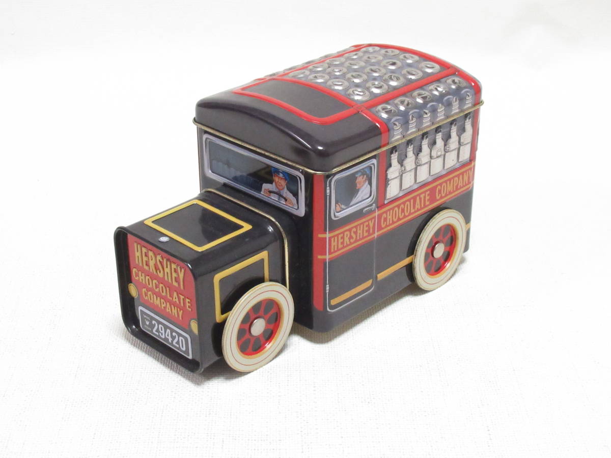ハーシー チョコレート 車の形の空き缶 ミルクトラック/Hershey's Vehicle Series Canister #1 Milk Truck/Tin/お菓子の缶の画像1