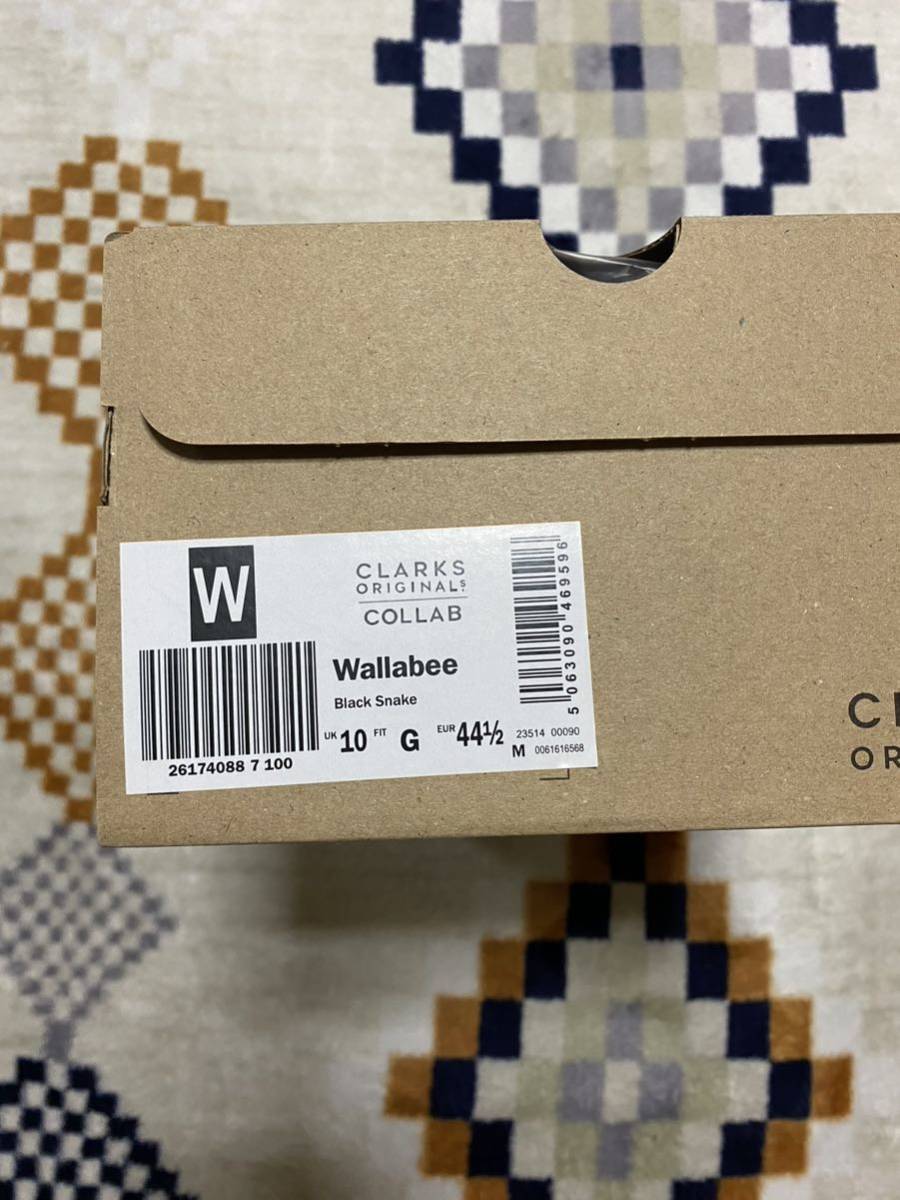 WACKO MARIA × CLARKS ORIGINALS WALLABEE 28cm スネーク ワコマリア クラークス ワラビー レザーシューズ  VANS ブラック 黒 バンズ