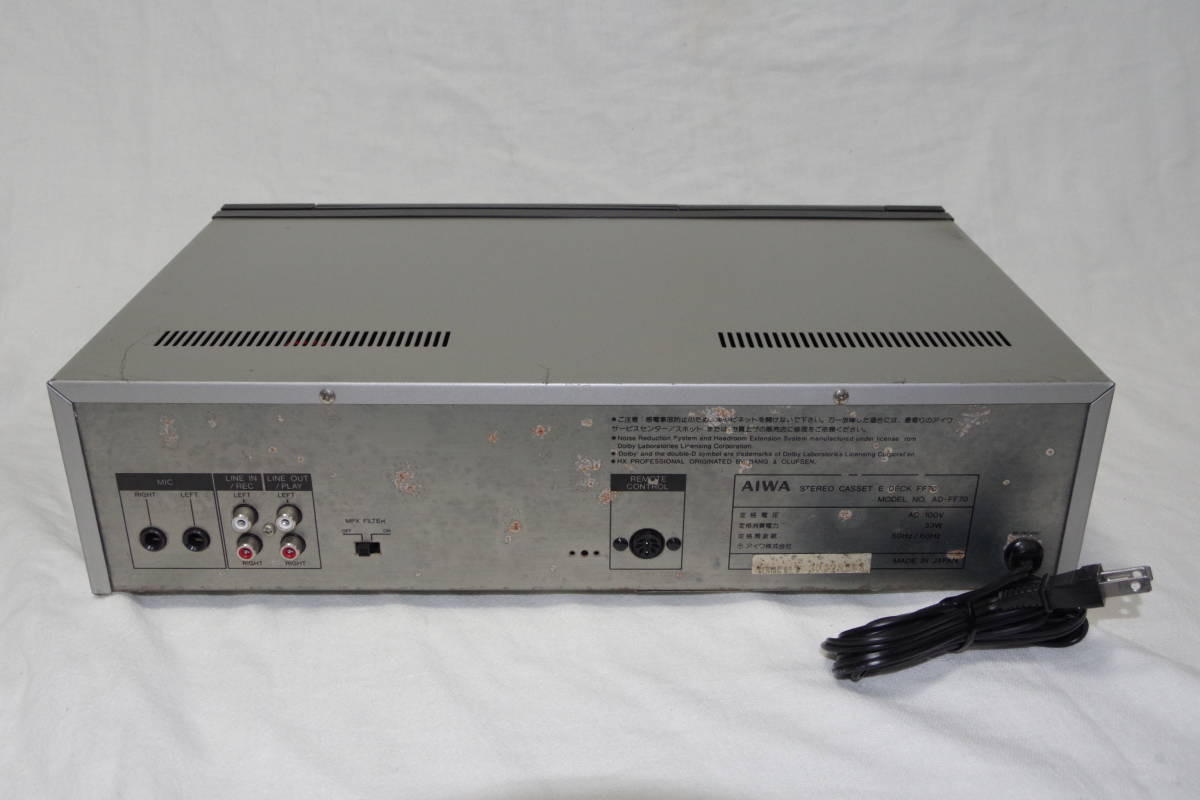 * AIWA Aiwa * 3 head cassette deck Junk Junk [ AD-FF70 ]