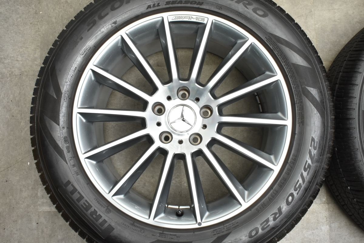 【美品 バリ溝】メルセデスベンツ W463A Gクラス G350d AMG 純正 20in 8.5J +32 PCD130 ピレリ スコーピオンゼロ 275/50R20 G550 G400d_画像3