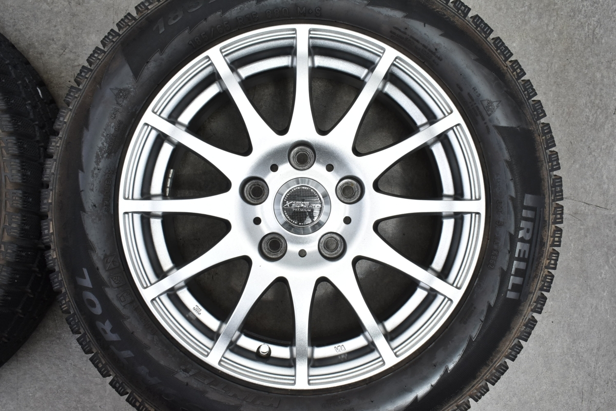 【美品】クロススピード プレミアム 15in 6J +43 PCD114.3 ピレリ アイスコントロール 185/65R15 195/65R15 ノア ヴォクシー セレナ_画像4