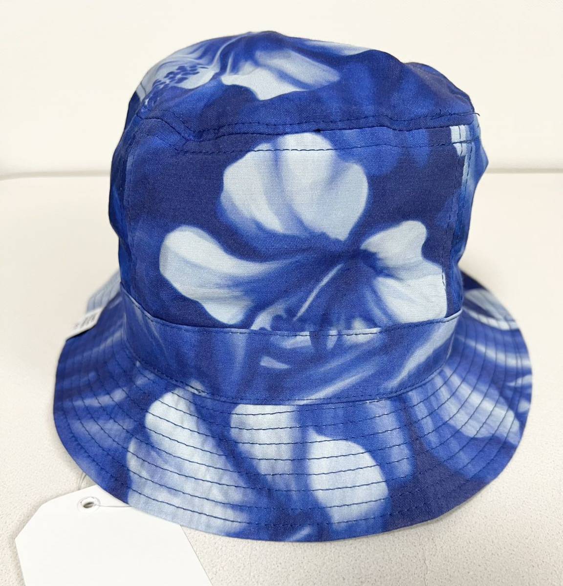 未使用☆[BEDWIN] 21SS ALOHA BOONIE HAT BOBBY ハイビスカス アロハ バケットハット 1 ブルー ベドウィン_画像4