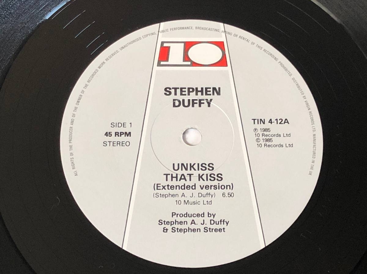 Stephen Duffy/un kiss that kiss 中古アナログレコード 12inch 12インチ スティーヴン・ダフィー ライラック・タイム TIN4-12 Vinyl_画像3