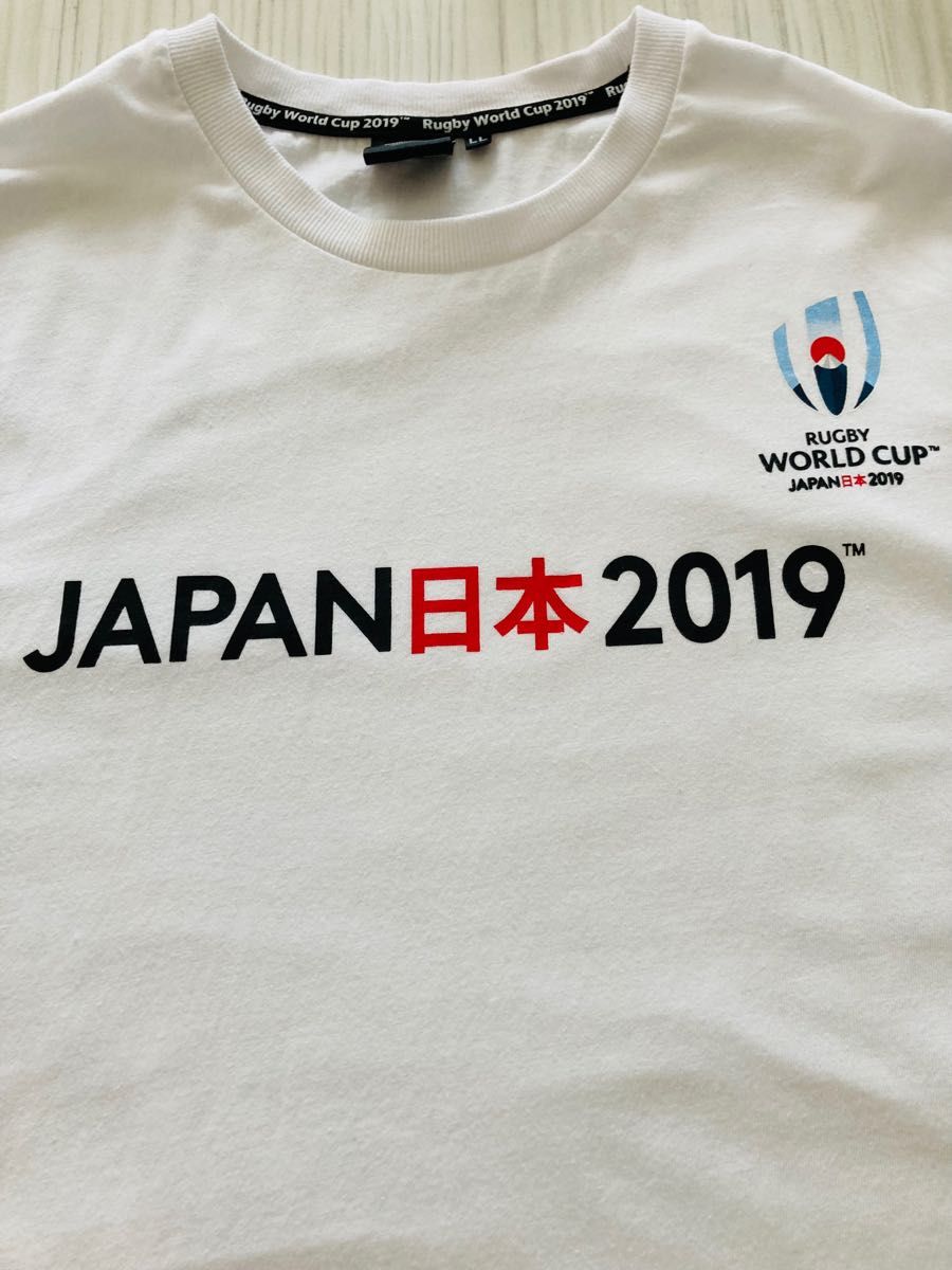 お値下げ　ラグビーワールドカップ2019 公式Tシャツ　ホワイト　白　LLサイズ　tシャツ　男女兼用　レディース　メンズ