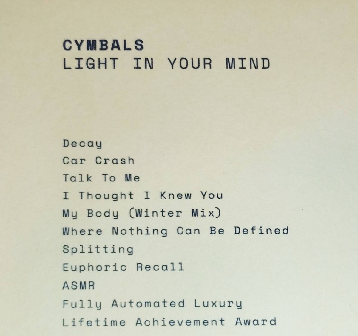 ♪CYMBALS (シンバルズ) Light in Your Mind♪_画像4