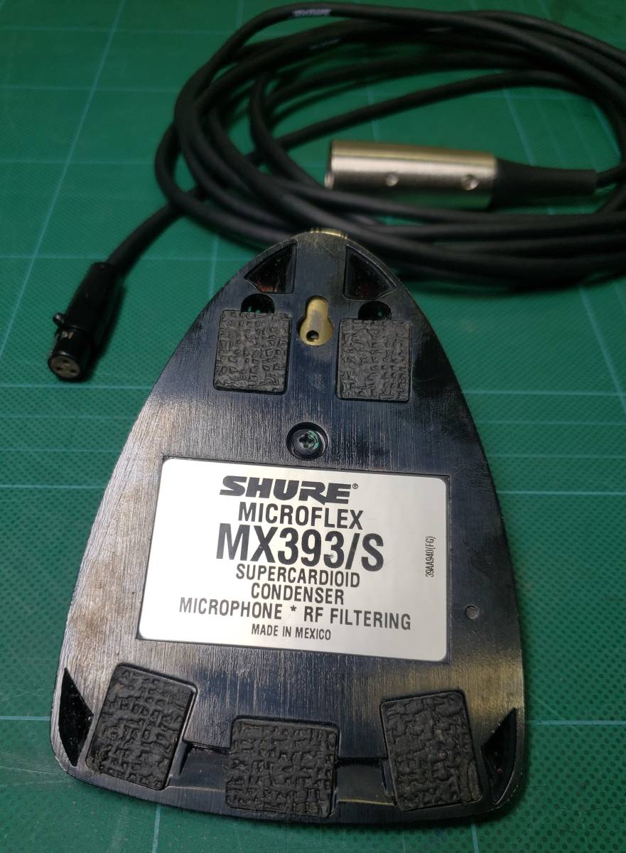 ■MX-393/S-2　SHURE シュアーバウンダリーマイクロフォン MX393/S　中古　音出し確認　（スーパーカーディオイド）_画像2