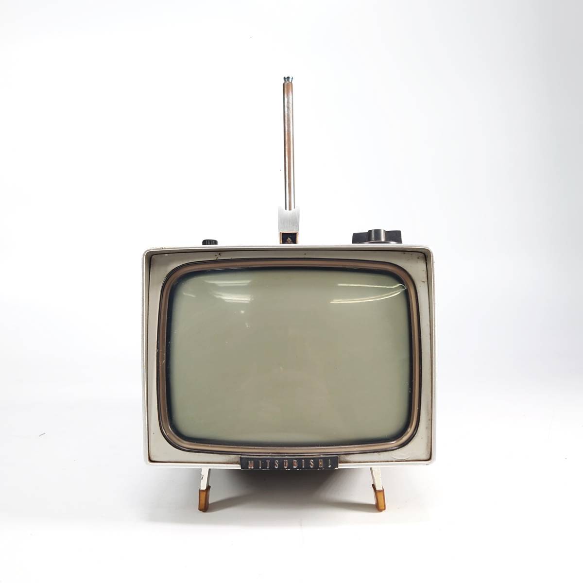  Mitsubishi micro Television 6P-125 micro tv Brown tube monochrome white black Showa Retro Vintage MITSUBISHI that time thing present condition goods 