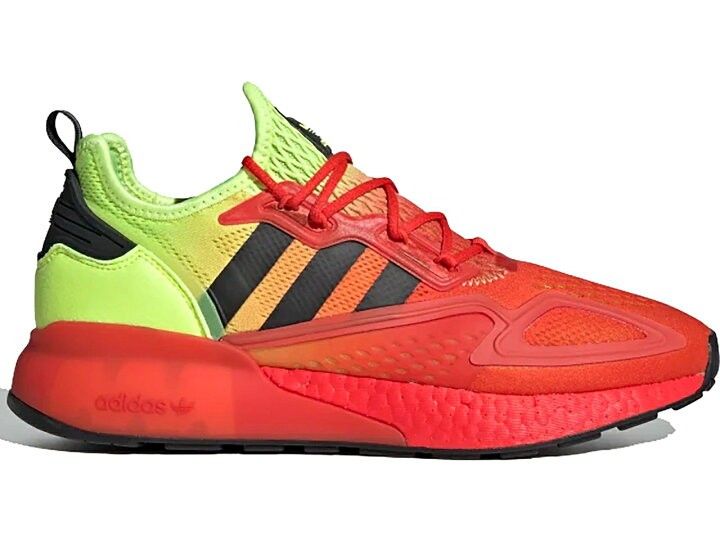 adidas アディダス ZX2KBOOST ランニング レッド&イエロー adidas アディダス ZX2KBOOST ランニング レッド&イエロー