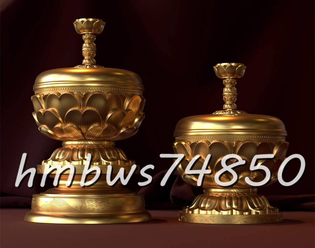 「密教法具 寺院仏具」極上品 大悲香炉 仏教美術 仏具 真鍮製 高さ21cm 品質保証_画像6