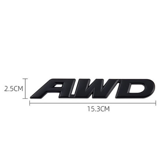 AWD 金属エンブレム　大きいサイズ　ブラック（黒）　1枚_画像4