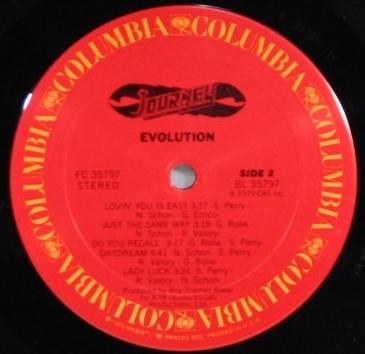 中古LP「EVOLUTION / エボリューション」JOURNEY / ジャーニー US盤_画像4