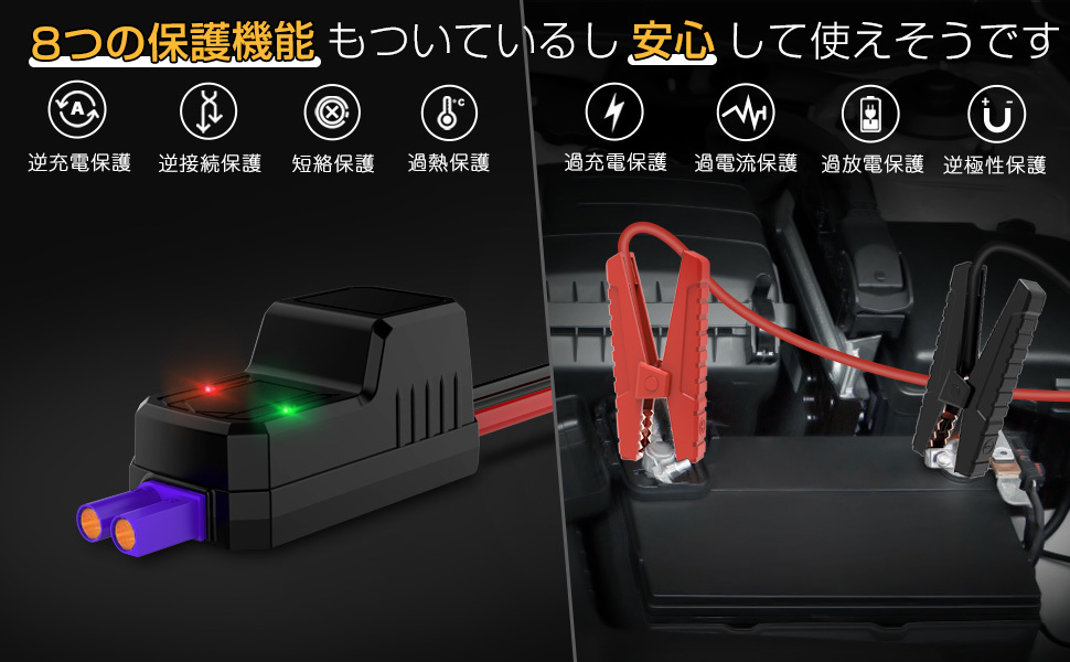 BIUBLE Jump starter 2500A 12V 24000mAh (All gasoline car *8.5L diesel car  correspondence ) QC3.0 charge for emergency light installing Japanese owner  manual : Real Yahoo auction salling