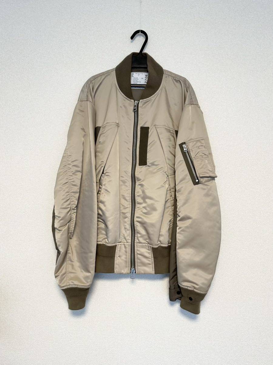 Yahoo!オークション - sacai 22ss MA-1 ブルゾン ボンバージャケッ...