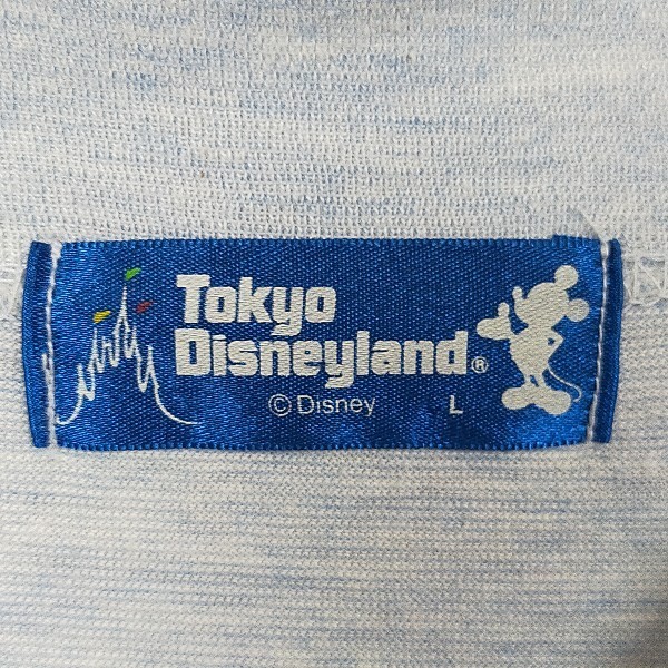 ディズニーランド　半袖Ｔシャツ　ドナルドダック　キャラクター柄　アニメ　デカロゴ　ビッグプリント　くすみカラー　ゆるだぼ　青_画像9