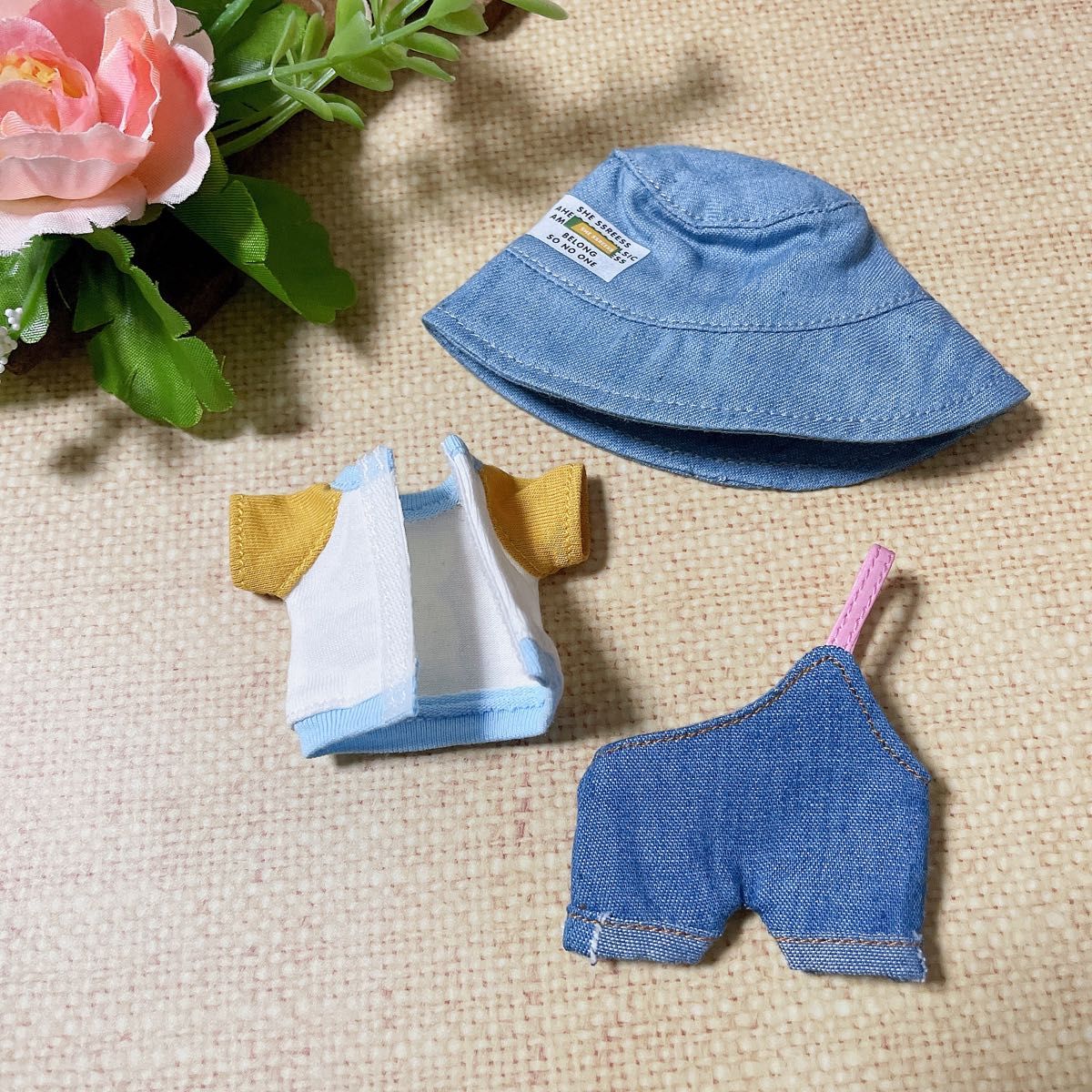 服　ふく　熊　パンツ　帽子　オビツ11 ねんどろいどどーる　オーバーオール