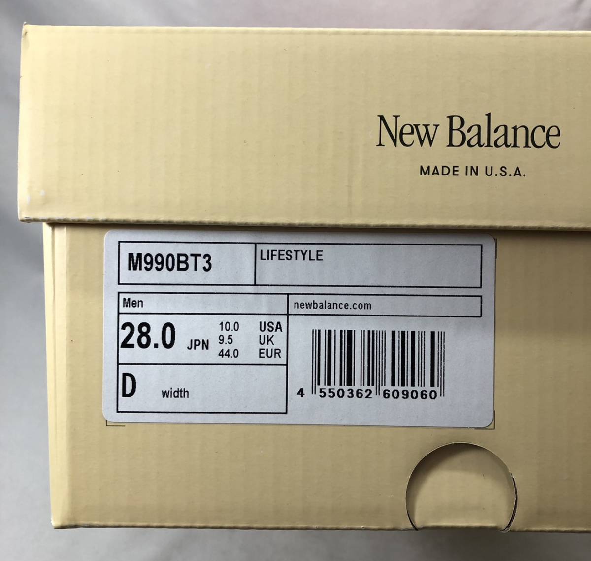 ■未使用 New Balance M990BT3 990 V3 TEDDY SANTIS ニューバランス テディ・サンティス 28cm ●230703_画像10