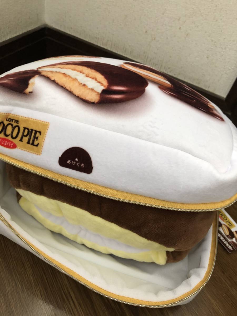 【LOTTE】CHOCO PIE ぬいぐるみinポーチクッション　チョコパイ _画像7