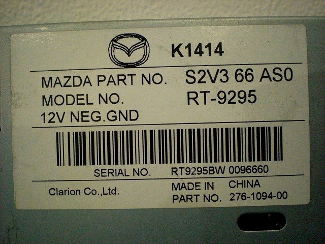 2* storage goods * Mazda original *FM/AM radio *RT-9295*S2V3 66 AS0*276-1094-00*