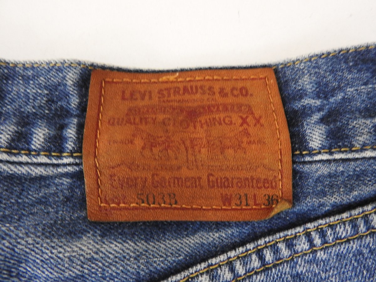 Levi's デニムショートパンツ　503B-XX ビッグE W31_画像7