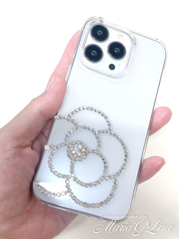 BIGカメリア クリスタル シンプルスマホ３ 509SH スマホケース 全機種対応 デコ スマホカバー キラキラ かわいい 透明 クリアハード_画像3