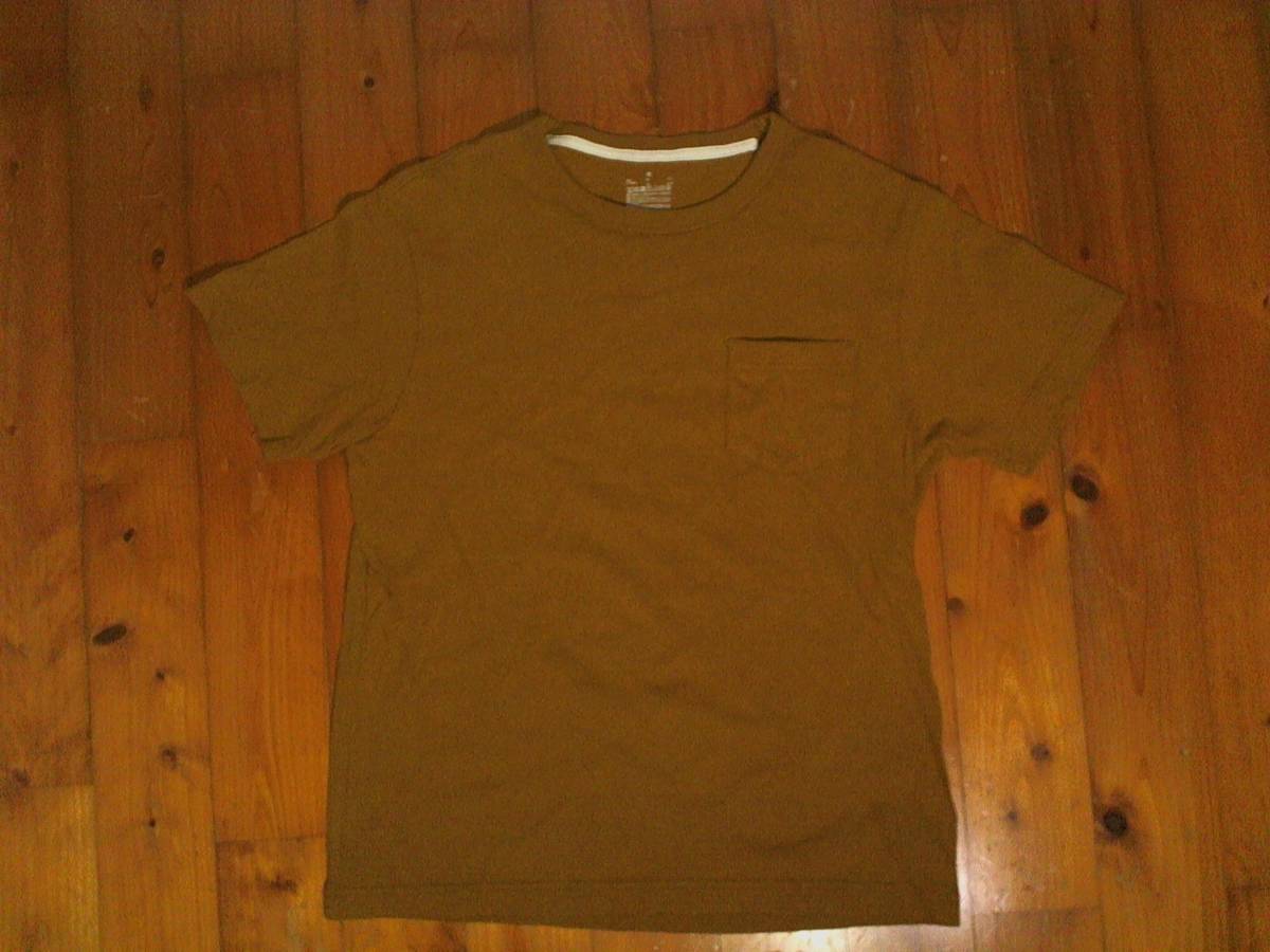 ☆ Muji [muji] с коротким рукавом T -Forkt Cotton T -Fork M Tea Brown System