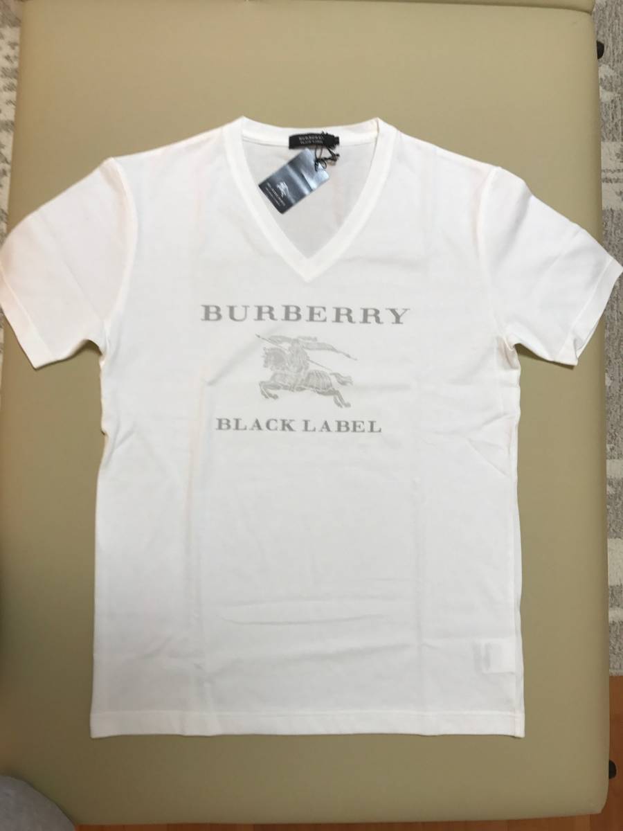 including carriage **BURBERRY BLACK LABEL Logo T-shirt /V neck