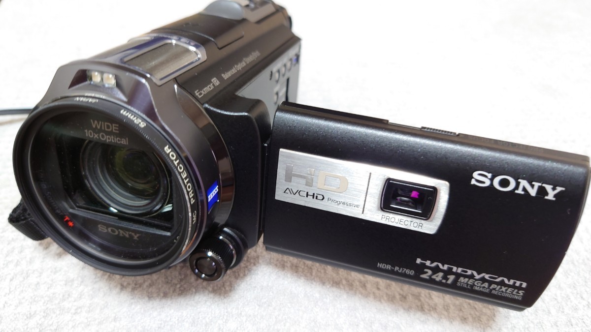 名機 美品 SONY ソニー HDR-PJ760V ハンディカム プロジェクター内蔵ハイスペックモデル ハイビジョンデジタルビデオカメラ