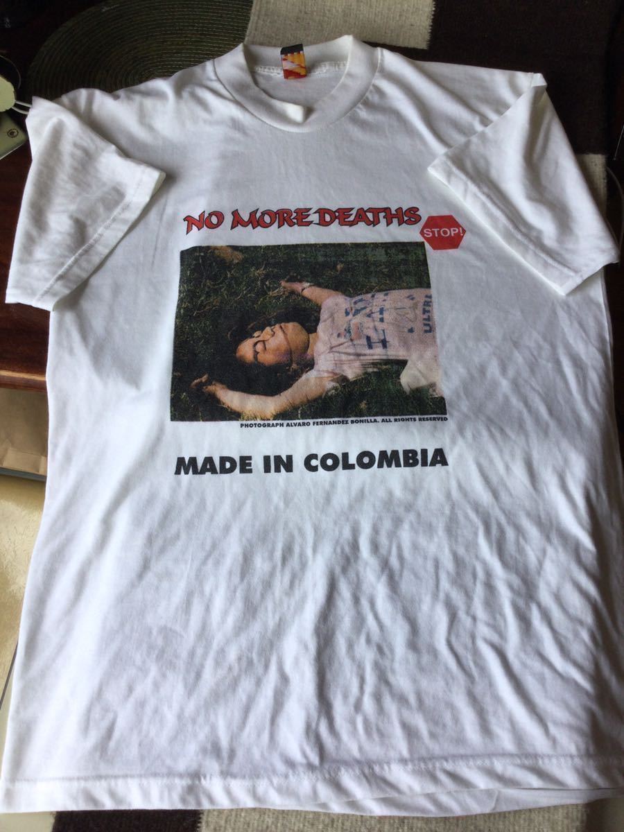 ビンテージ USED 90s 90年代 NO MORE DEATHS COLOMBIA コロンビア デス Tシャツ 半袖 フォト 写真 BURST バースト メタル vintage t shirt