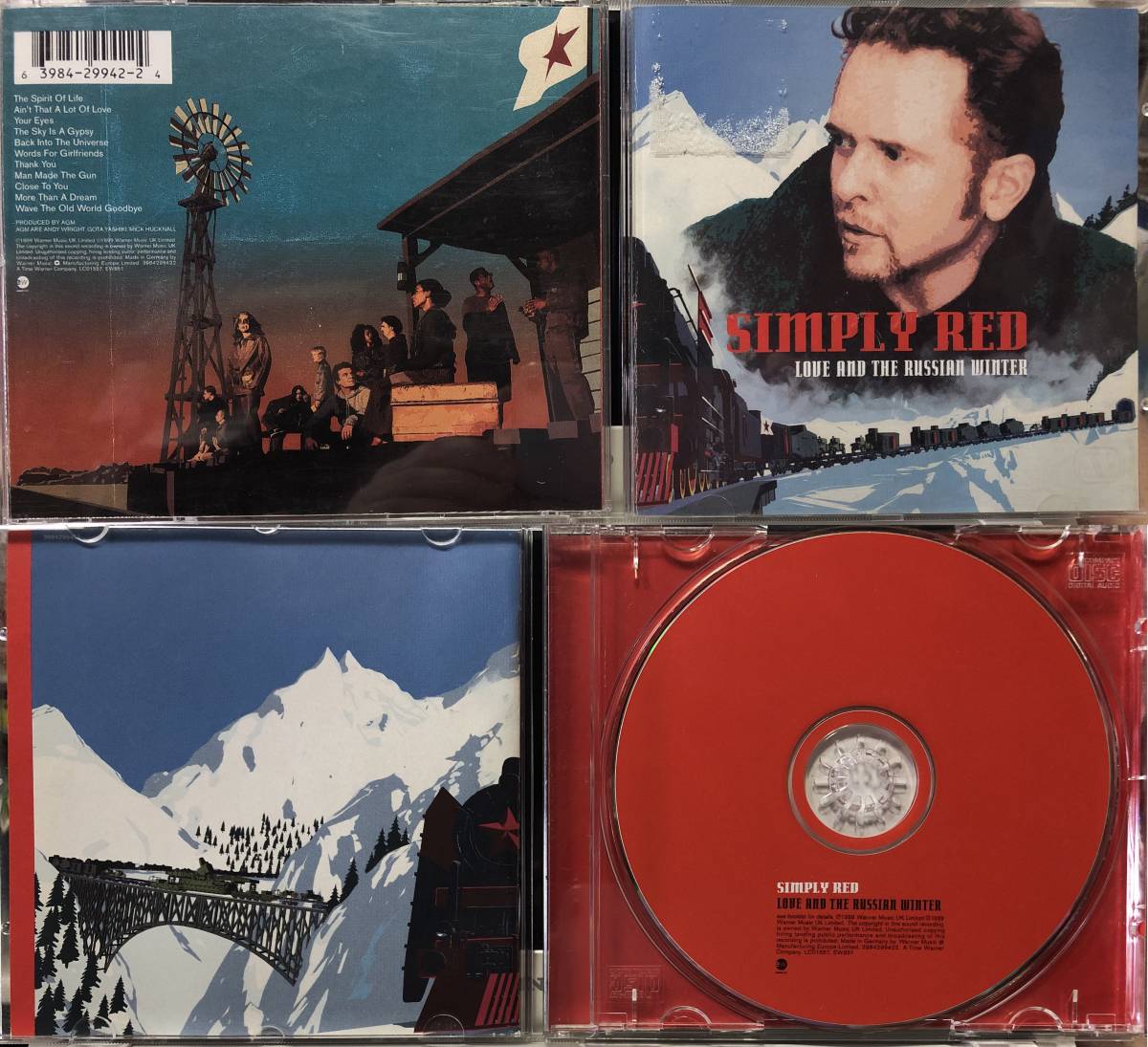 CD6枚 SIMPLY RED LIFE,MEN AND WOMEN,LOVE AND THE RUSSIAN WINTER,A NEW FLAME,HOME,BLUE_1999 GERMANY